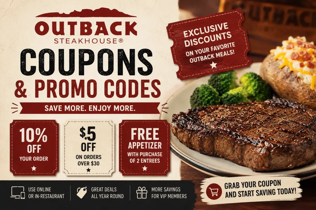 Outback Steakhouse Coupons & Promo Codes 1 outback steakhouse coupons